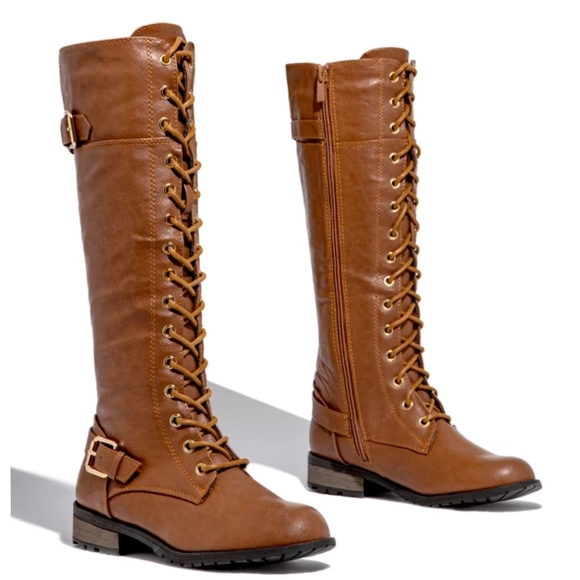 7.5Minnie ankle combat  boots Conac color - Picture 2 of 4